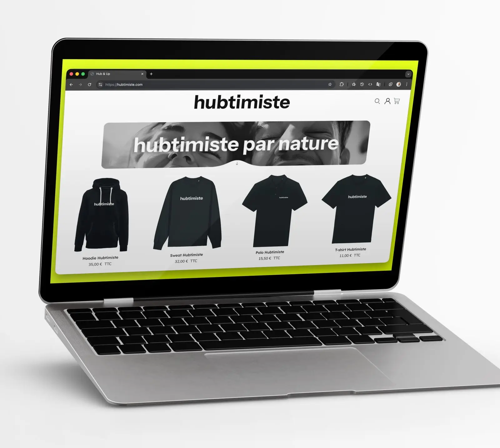Illustration de l'article : Hub & Up lance sa boutique en ligne pour les "hubtimistes"